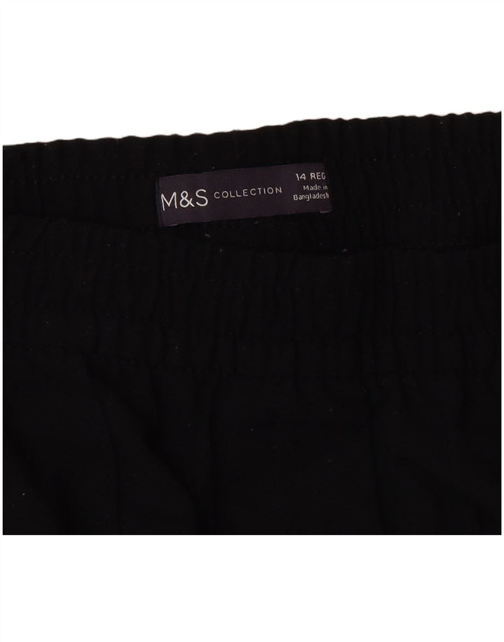 Marks & Spencer ženske hlače za trenirku UK 14 Srednji crni poliester