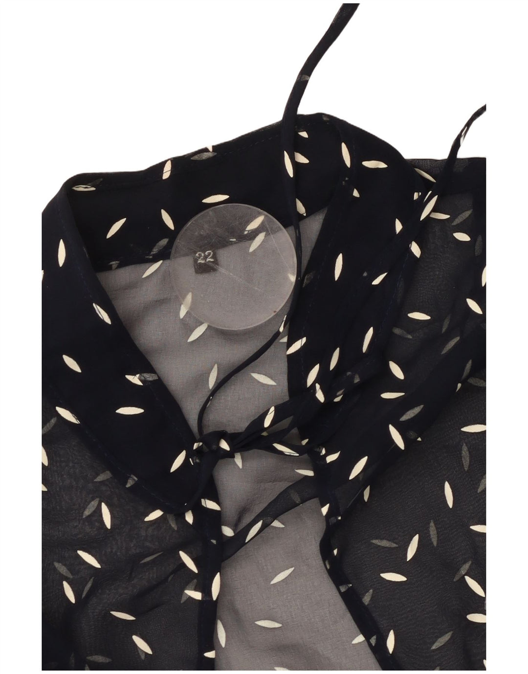 VINTAGE ženska košulja s apstraktnim uzorkom UK 22 3XL tamnoplava