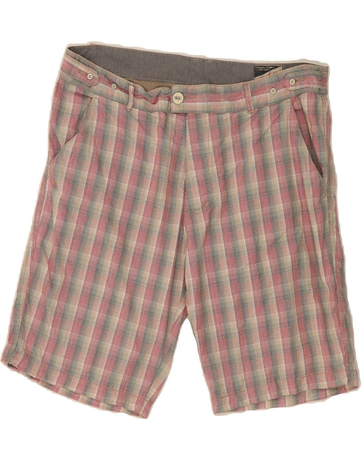 JACK & JONES Mens Chino Shorts XL W38 Multicoloured Check Cotton Vintage Jack & Jones and Second-Hand Jack & Jones from Messina Hembry 