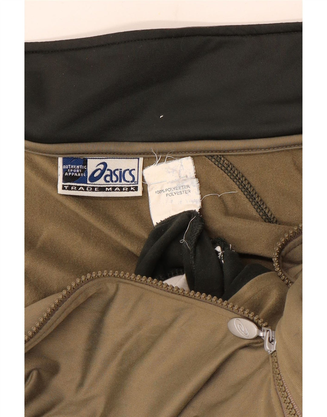 Asics muška gornja jakna trenirke srednje boje kaki poliester