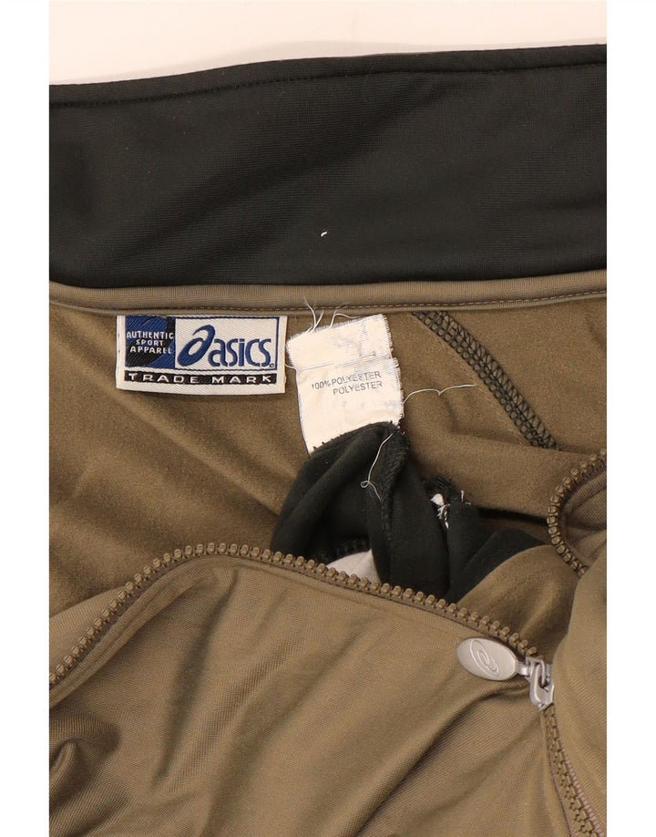 Asics muška gornja jakna trenirke srednje boje kaki poliester