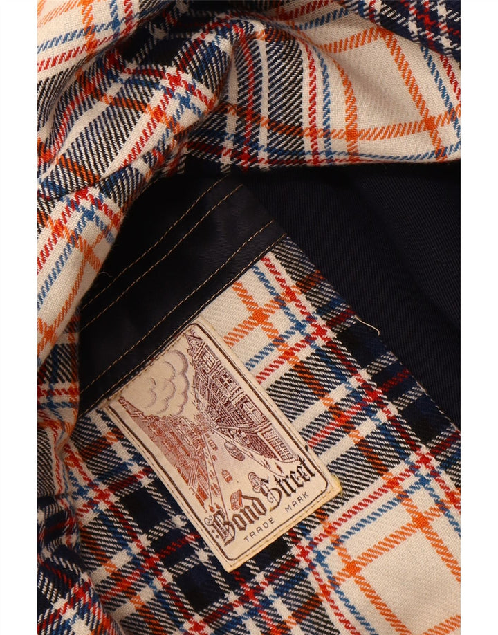 BOND STREET Mens Overcoat UK 36 Small Navy Blue Vintage Bond Street and Second-Hand Bond Street from Messina Hembry 