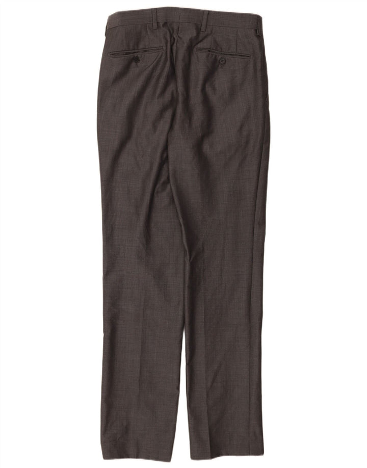 Marks & Spencer muške autograph hlače ravnog odijela W30 L33 sive vune