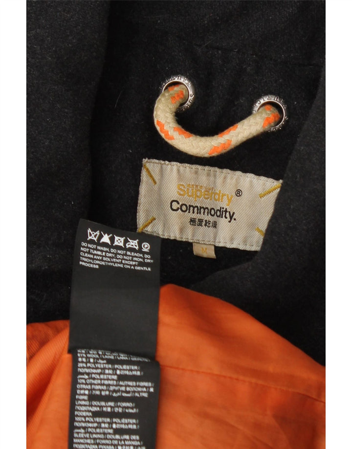 Superdry Mens Commodity Pea Coat UK 38 Srednje siva vuna