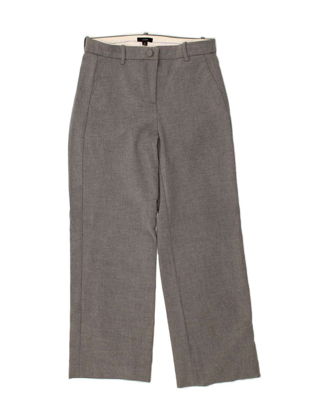 J. CREW Womens Straight Chino Trousers US 10 Large W32 L30 Grey Polyester Vintage J. Crew and Second-Hand J. Crew from Messina Hembry 