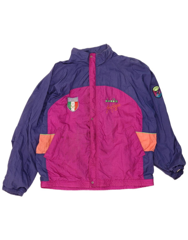 DIADORA Mens Italia Loose Fit Trenirka Gornja jakna XL Pink Colourblock