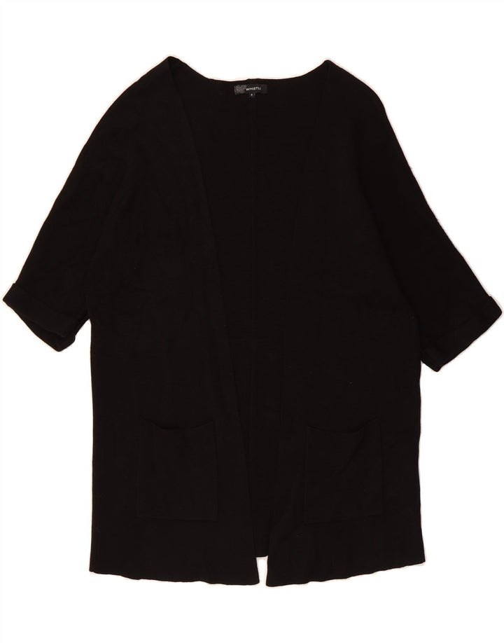 WHISTLE Womens Oversized Longline Cardigan Sweater UK 10 Small Black Vintage Whistle and Second-Hand Whistle from Messina Hembry 