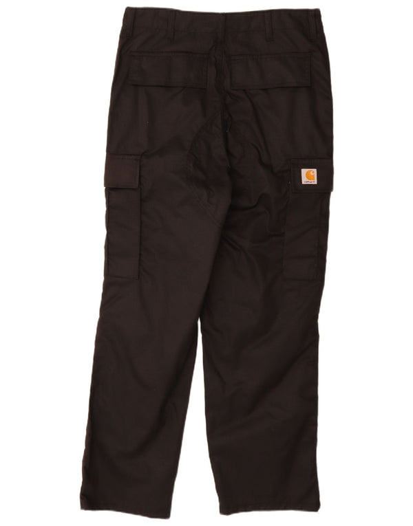 Carhartt muške ravne kargo hlače W32 L29 crni pamuk