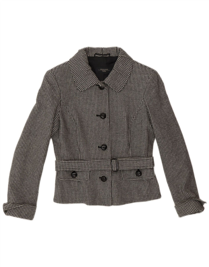 MAX MARA Ženska dvodijelna suknja s 4 gumba UK 10 Mala W28 siva klasična