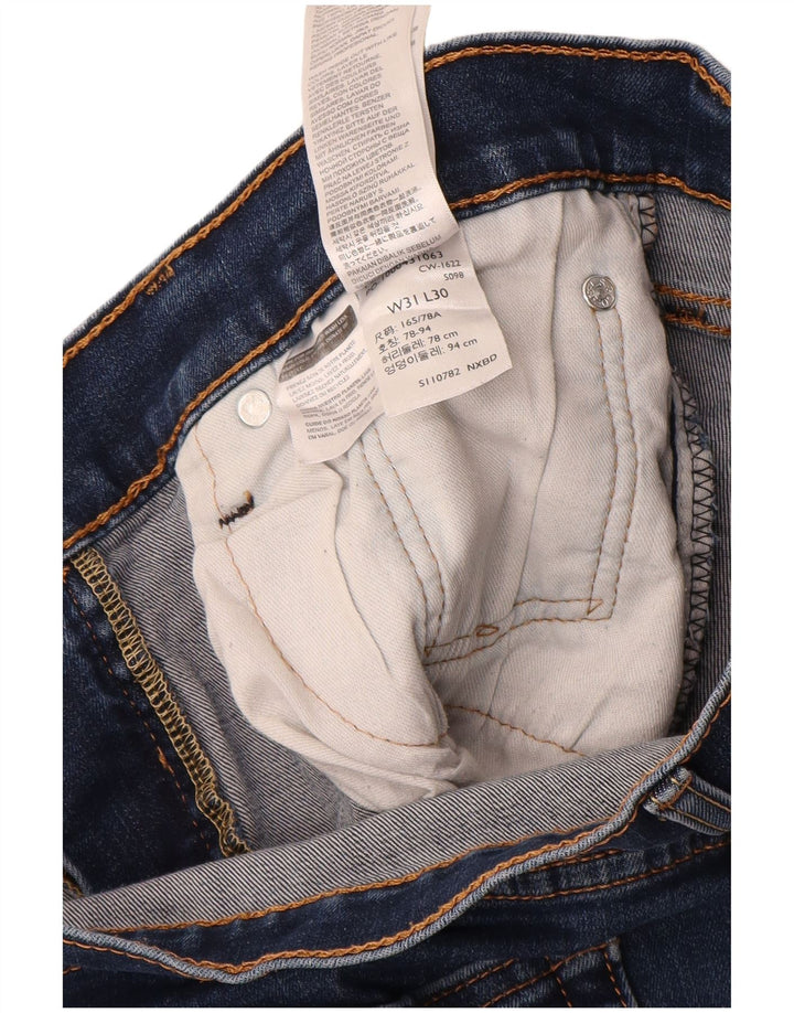 LEVI'S muške 502 sužene traperice W31 L30 tamnoplavi pamuk