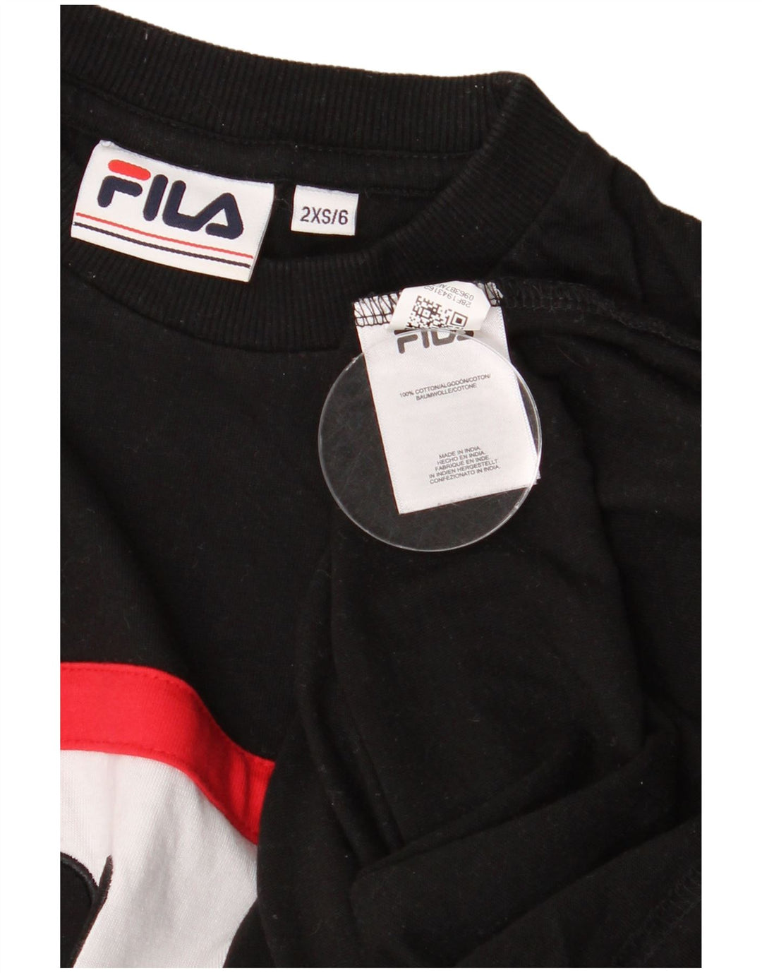 Fila ženska prevelika majica dugih rukava s grafikama UK 2 2XS crne boje