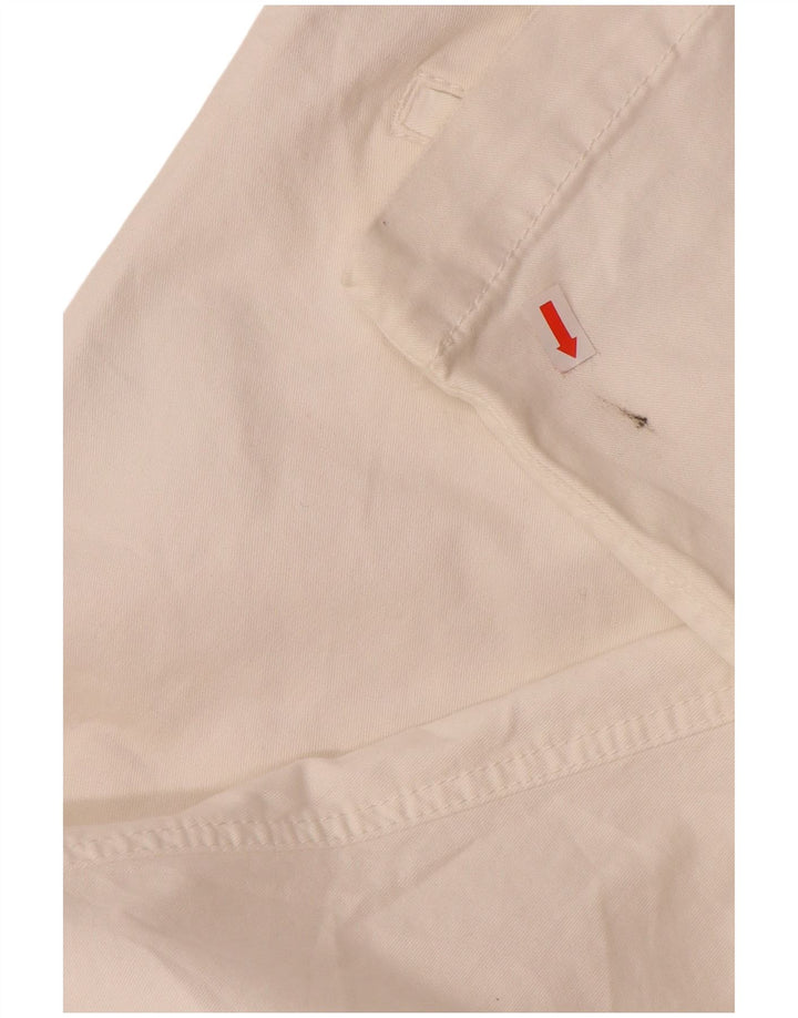 SUPERDRY ženske uske chino hlače srednje veličine W30 L30 bijeli pamuk