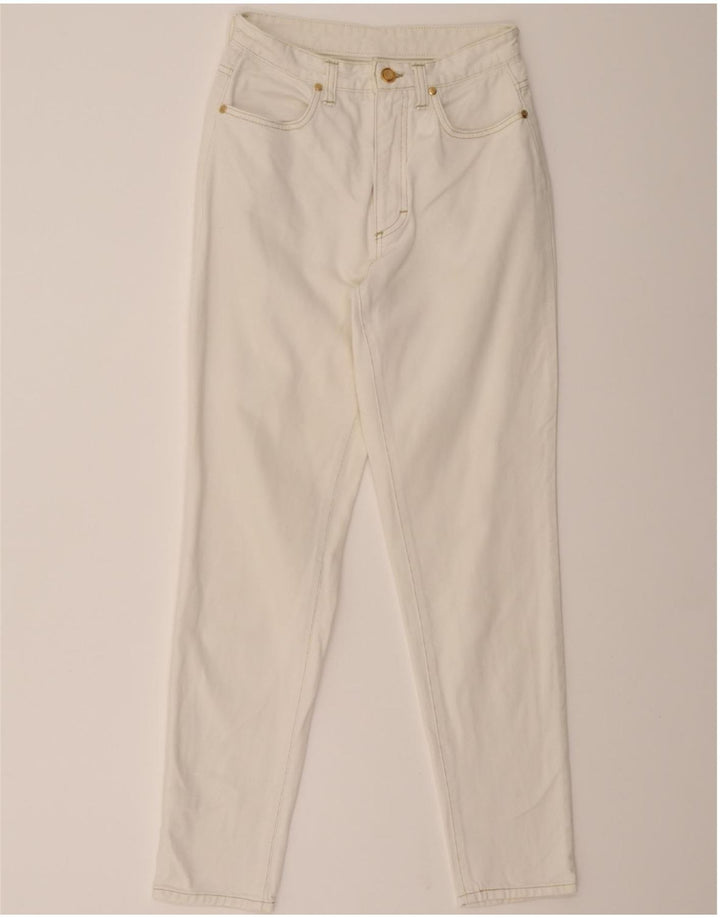 TRUSSARDI Womens Slim Jeans IT 44 Medium W30 L30 White Cotton Vintage Trussardi and Second-Hand Trussardi from Messina Hembry 