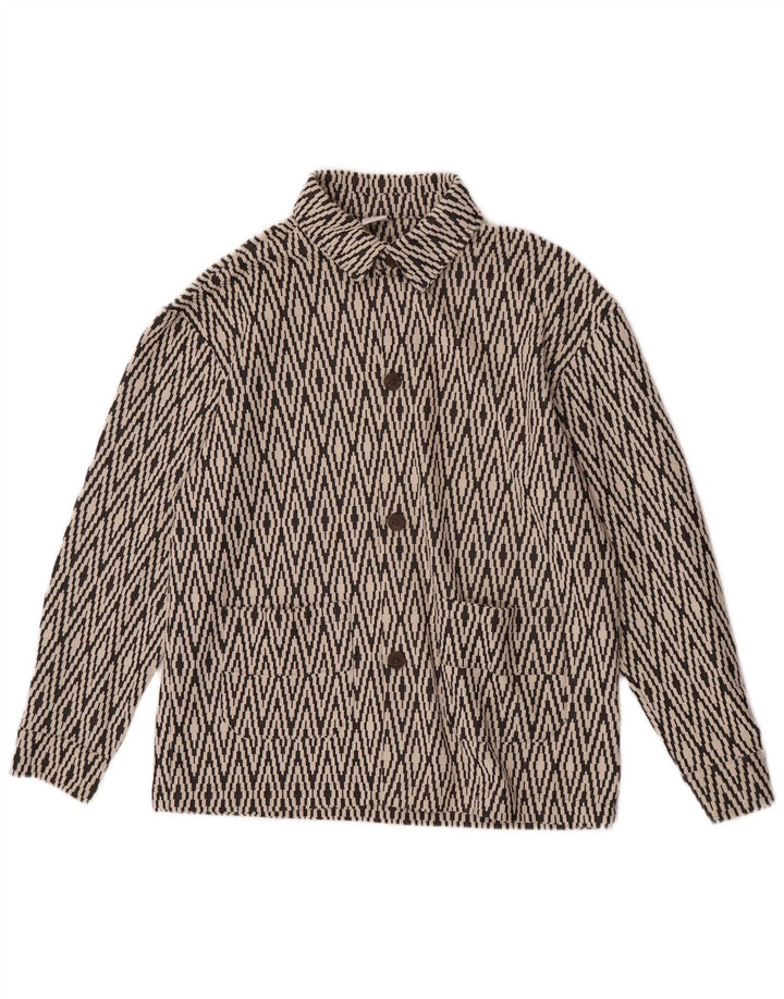 Zara muška bomber jakna UK 38 srednje crni geometrijski pamuk