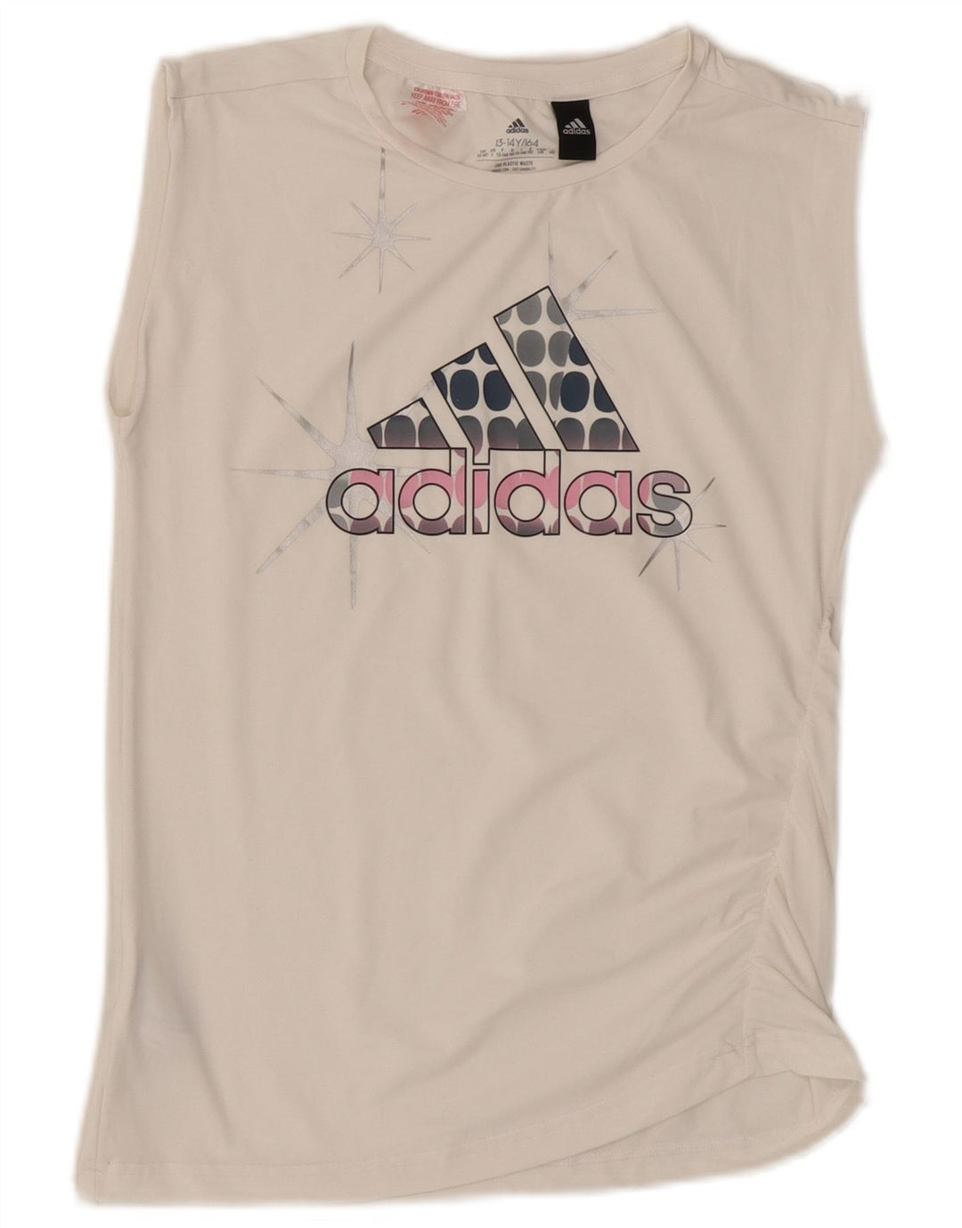 Adidas gornji dio prsluka za djevojčice od 13-14 godina od bijelog poliestera
