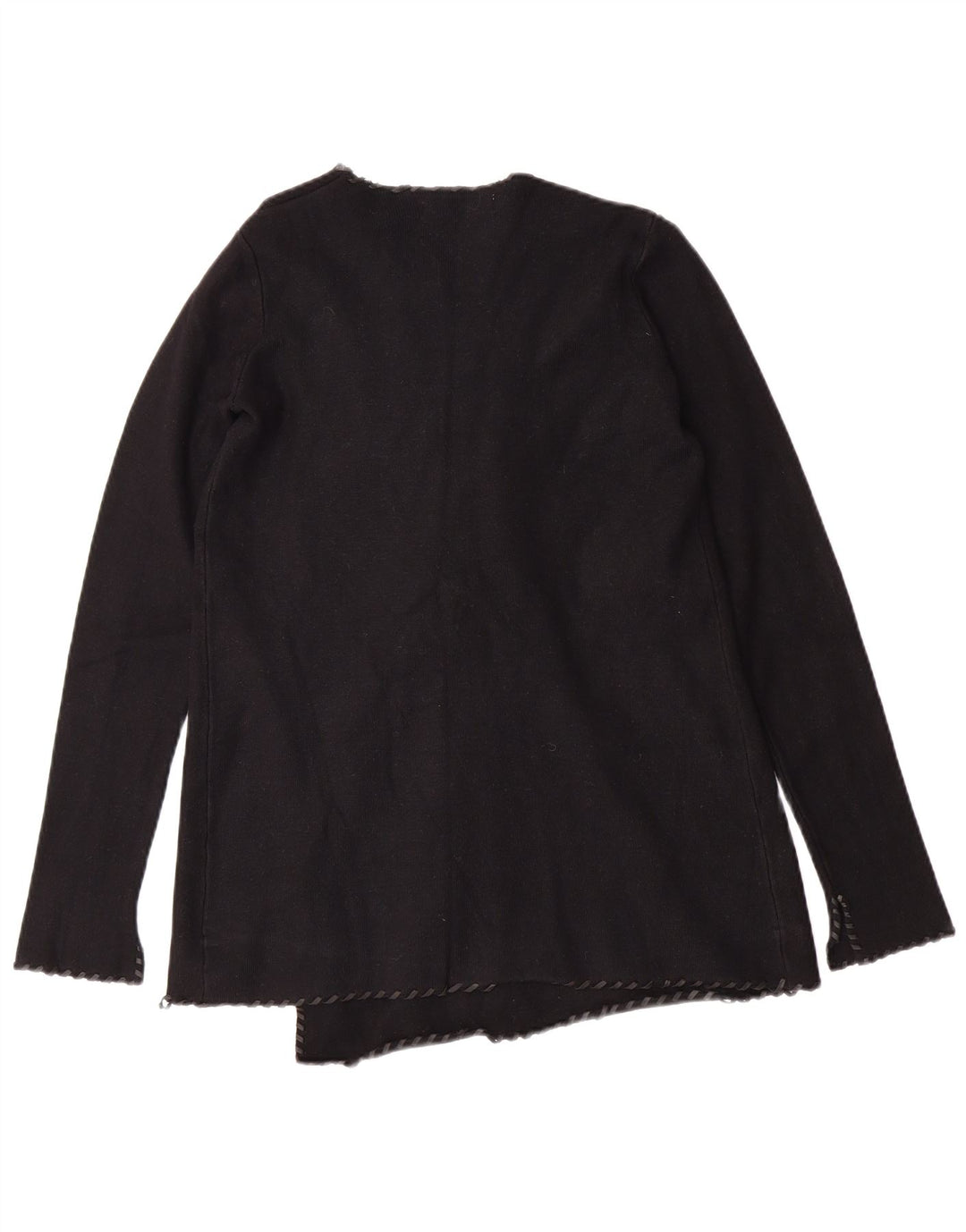 ZARA Womens Open Cardigan Sweater UK 10 Small Black