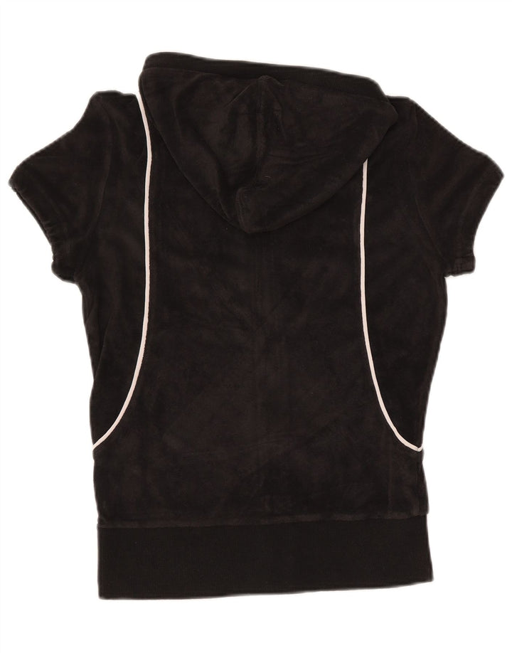 PUMA Ženski pulover s kapuljačom s patentnim zatvaračem kratkih rukava UK 12 srednje crna