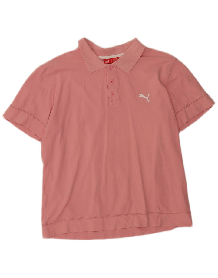 Puma muška polo majica srednje ružičaste pamučne boje