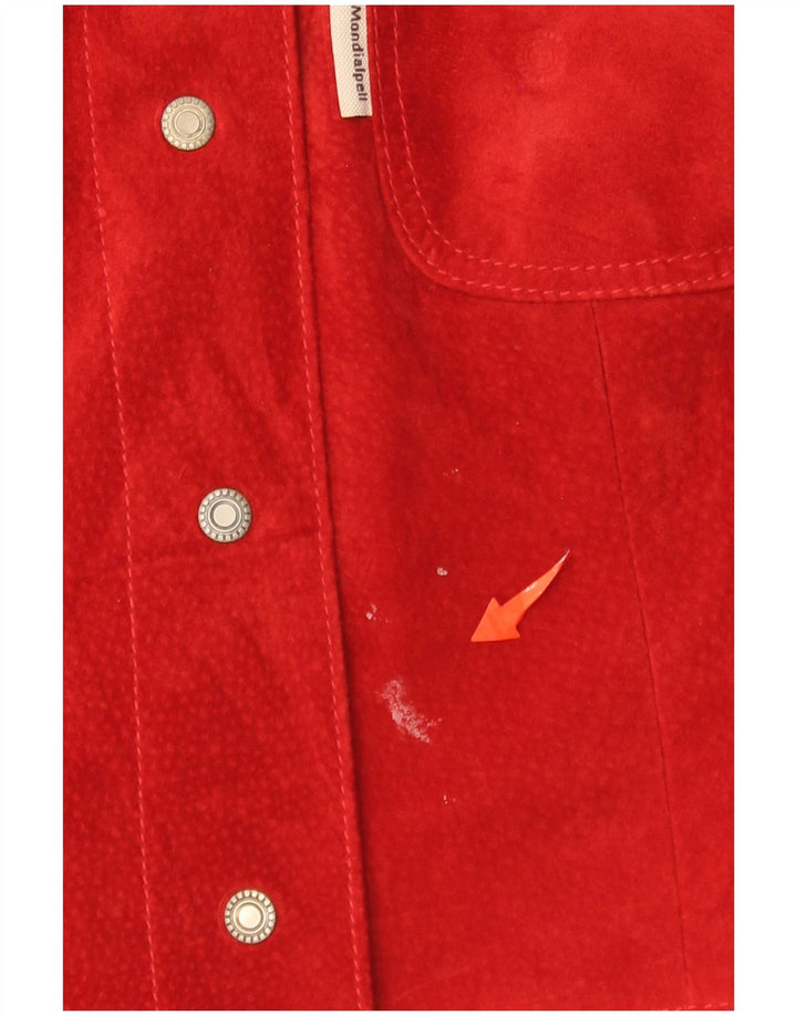 Vintage ženska jakna od antilopa UK 14 velika crvena koža