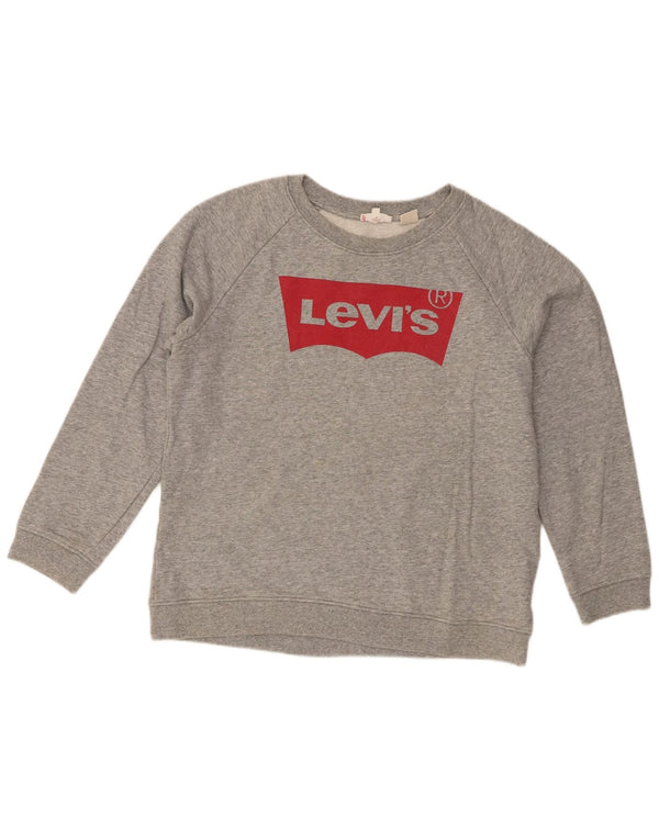 Levi's Ženski džemper s grafičkim motivima UK 14 srednje sivi flekasti pamuk