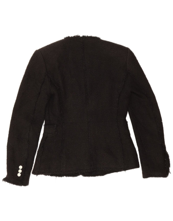Zara ženski sako s dvostrukim kopčanjem UK 6 XS crni pamuk