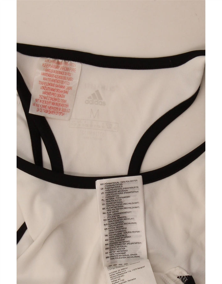 ADIDAS Boys Climalite Vest Top 11-12 Years White Polyester