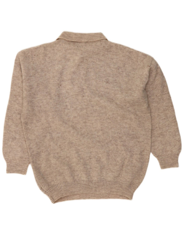 ISLAND Muški pulover s polo ovratnikom IT 52 Large Grey Fair Isle