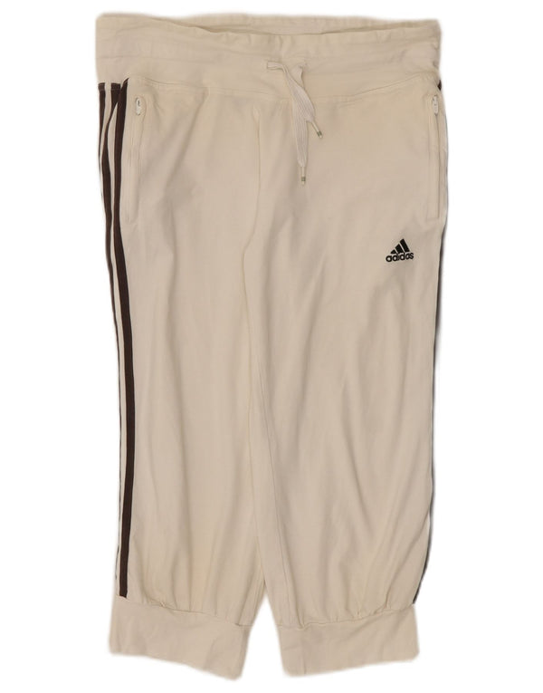 Adidas Ženske Capri Trenirke Hlače Joggers UK 10 Small White
