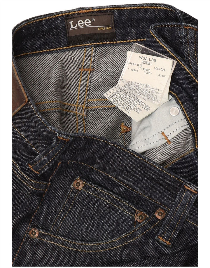 Lee ženske ravne uske traperice Powell W32 L36 tamnoplavi pamuk