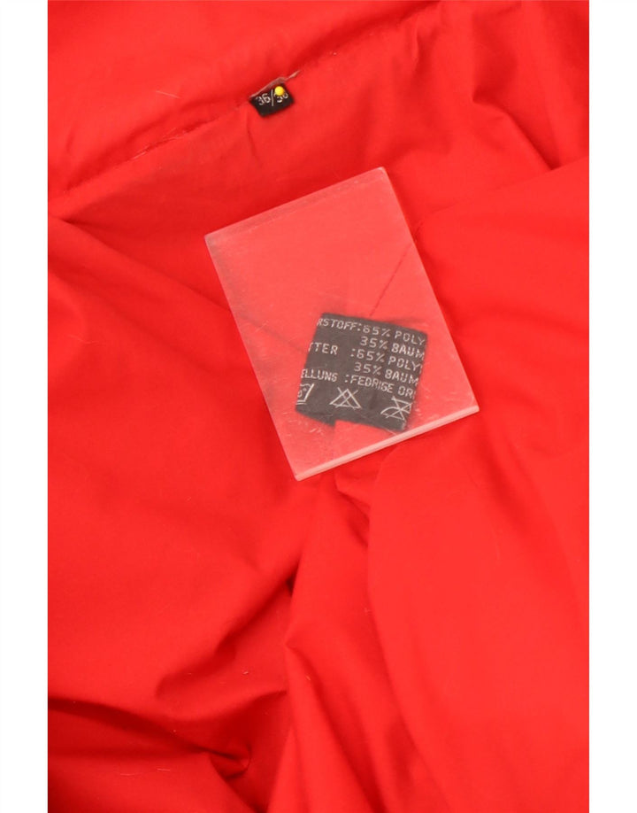 Vintage ženski preveliki podstavljeni kaput EU 36/38 mali crveni poliester