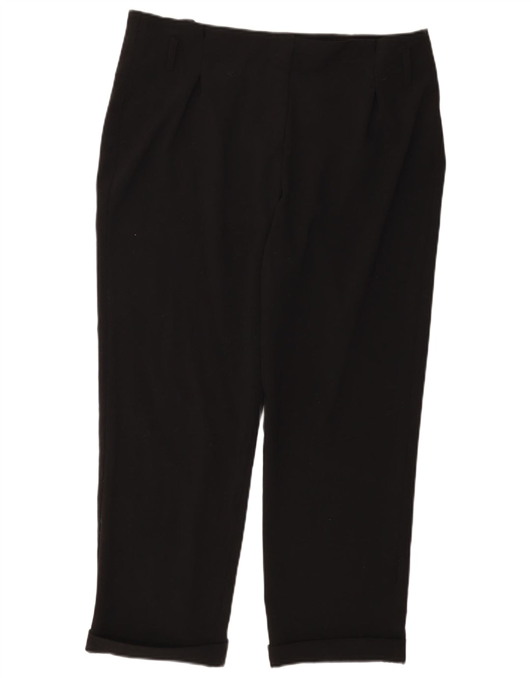 CALVIN KLEIN Ženske ravne skraćene hlače US 12 Large W36 L26 Crne