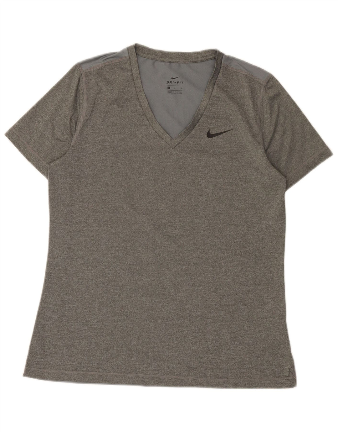 Nike Ženska Dri Fit majica kratkih rukava UK 14 veliki sivi poliester
