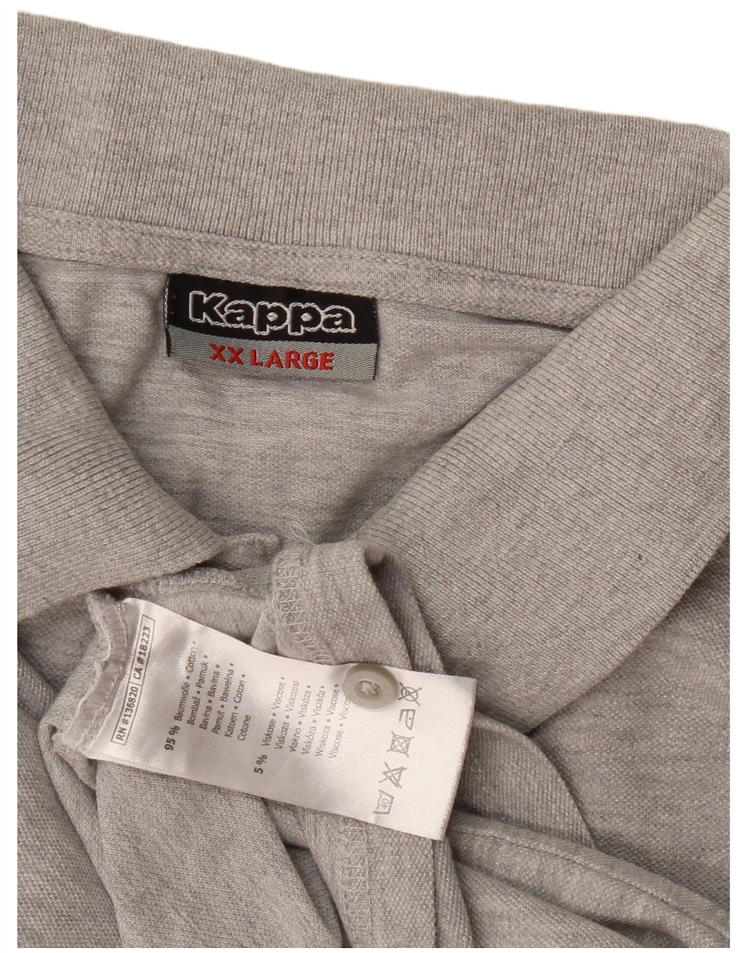 Kappa muška polo majica 2XL sivi pamuk