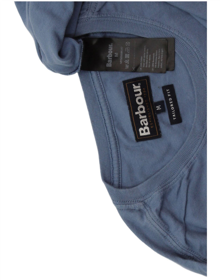 BARBOUR Muška krojena majica kratkih rukava Srednje plavi pamuk