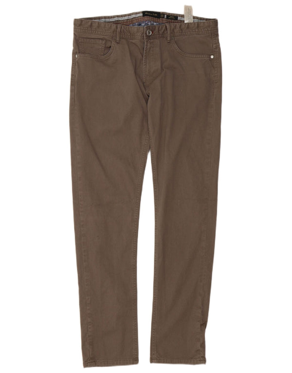 Massimo Dutti muške uske ležerne hlače EU 42 Large W32 L32 Sivi pamuk