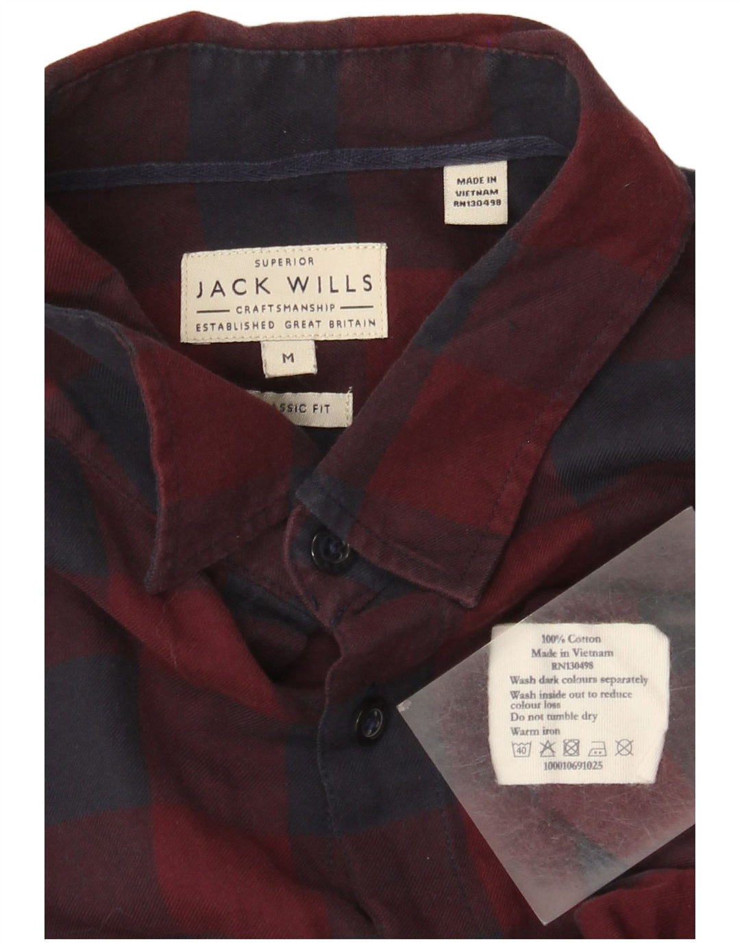 Jack Wills muška klasična košulja srednjeg kroja od gingham pamuka