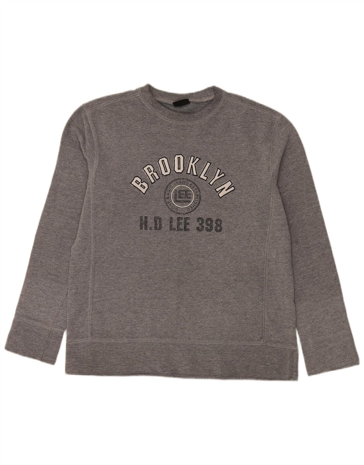 Lee Mens Brooklyn Graphic Sweatshirt džemper srednje sive boje