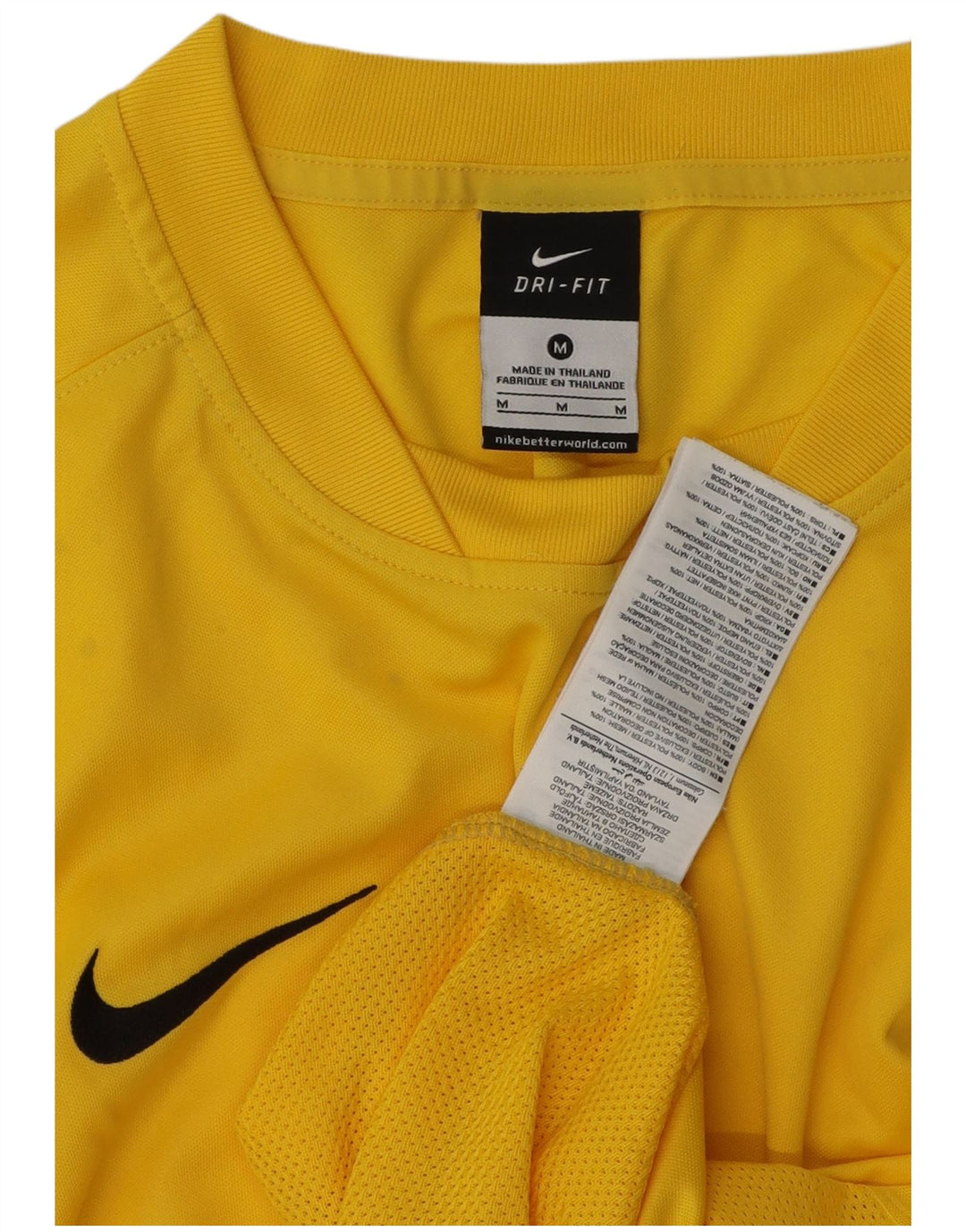 Nike Dri Fit majica kratkih rukava Srednje žuti poliester