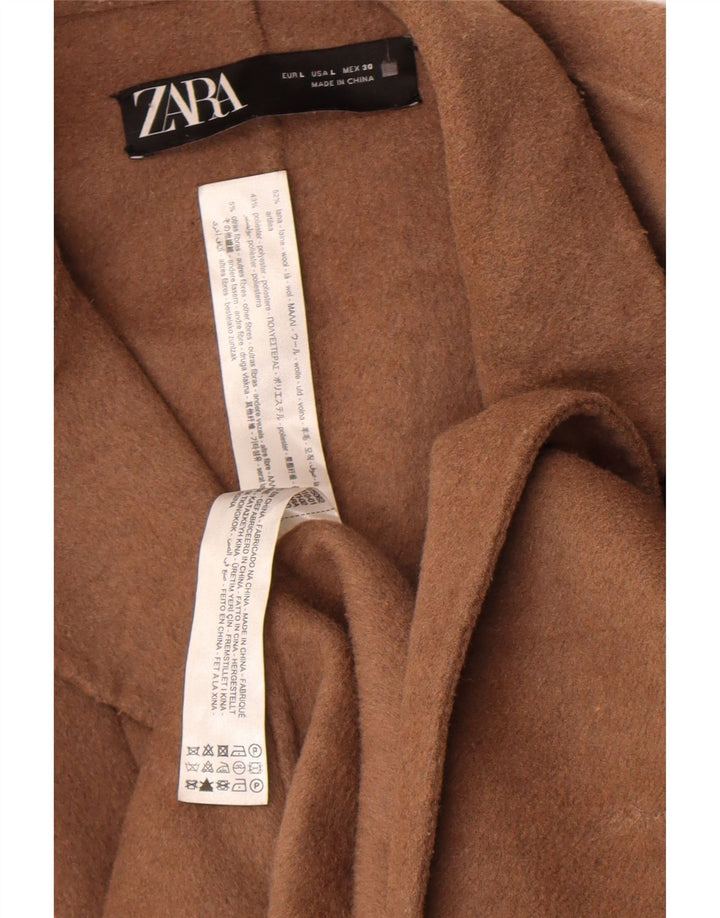 Zara ženski kaput UK 16 Large Brown Wool