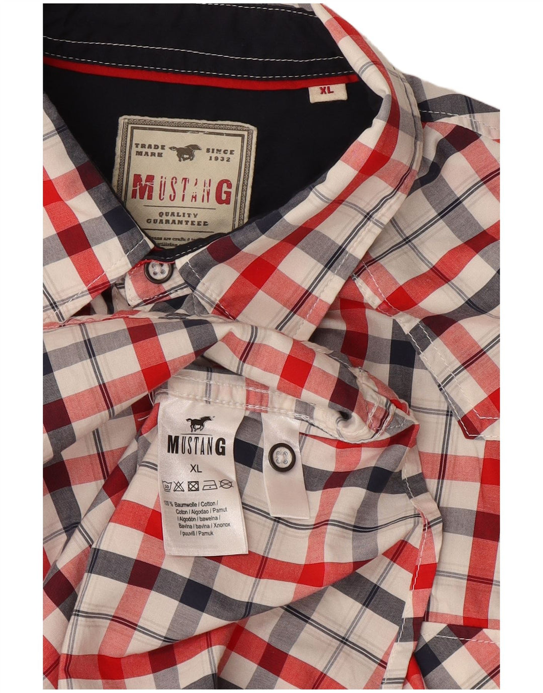 Mustang muška košulja kratkih rukava XL šareni karirani pamuk