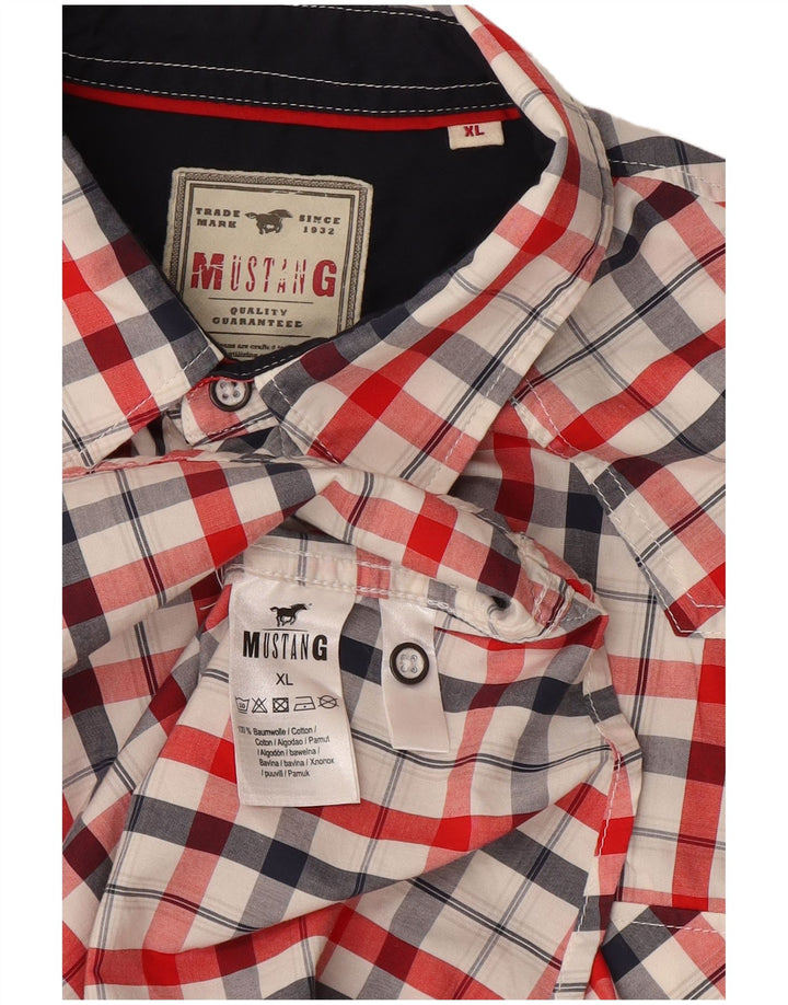 Mustang muška košulja kratkih rukava XL šareni karirani pamuk