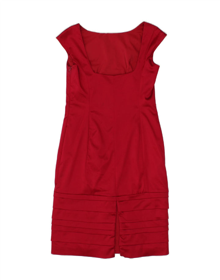 COAST Womens Sleeveless Sheath Dress UK 12 Medium Red Acetate Vintage Coast and Second-Hand Coast from Messina Hembry 