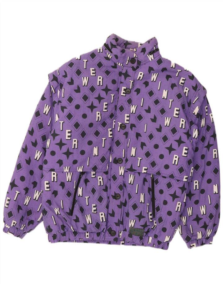 Vintage muška bomber jakna UK 40 Large Purple Geometric