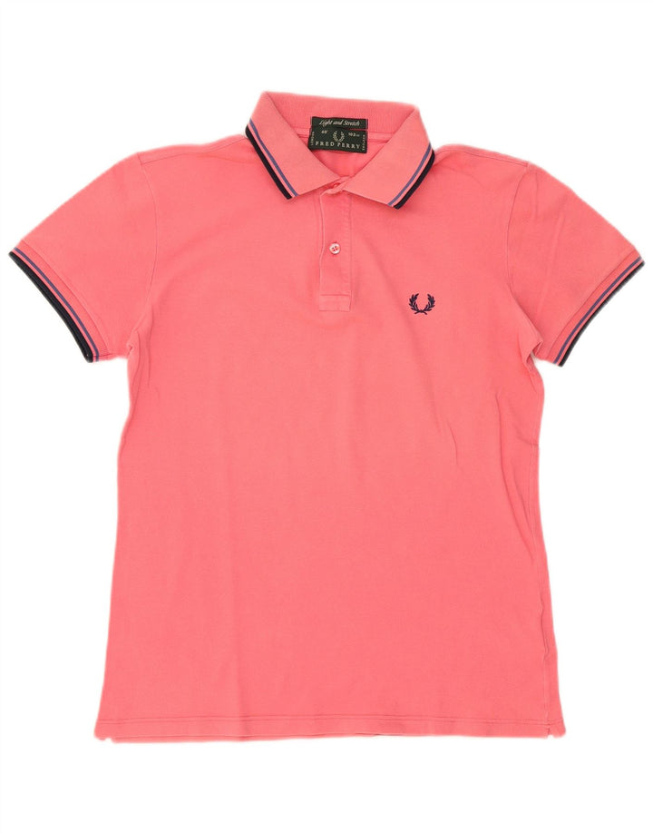 Fred Perry muška lagana i rastezljiva polo majica Mala ružičasta pamučna