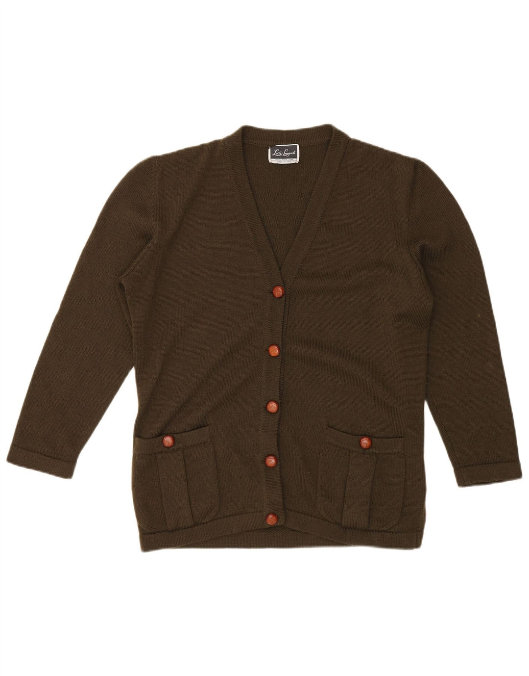 LUISA SPAGNOLI Ženski kardigan džemper UK 18 XL Kaki vuna