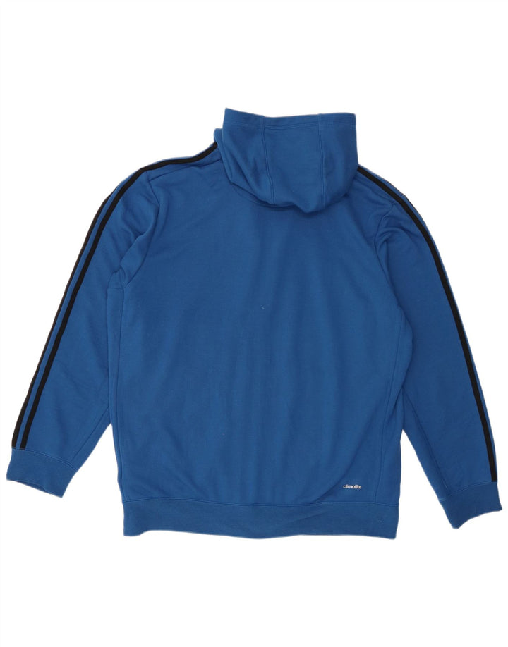 Adidas muški pulover s kapuljačom s patentnim zatvaračem XL plavi poliester