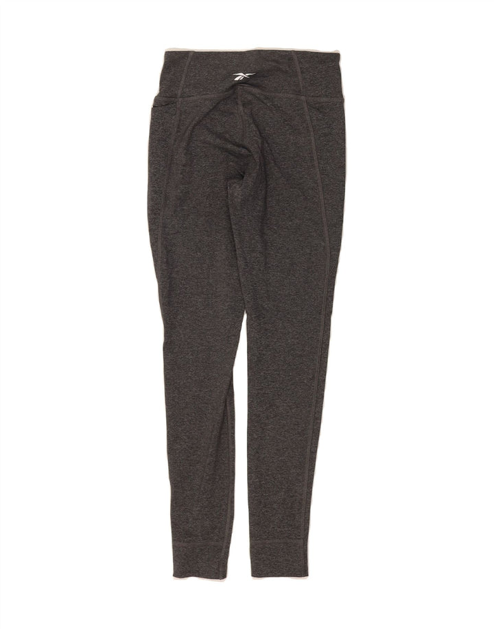 REEBOK Womens Leggings UK 6 XS Grey Nylon Vintage Reebok and Second-Hand Reebok from Messina Hembry 