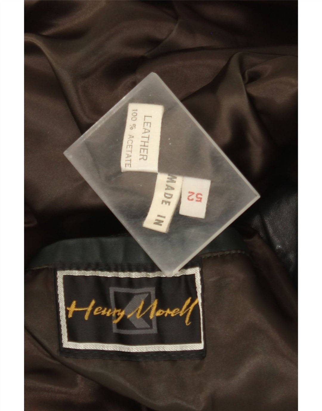 Henry Morell muška kožna jakna 3/4 rukava IT 52 XL crna koža