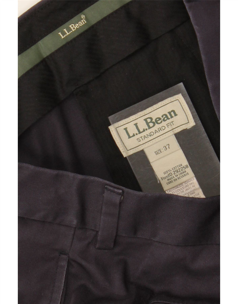 L.L.BEAN Mens Standard Fit Chino Trousers W37 L26 Navy Blue Cotton Vintage L.L.Bean and Second-Hand L.L.Bean from Messina Hembry 