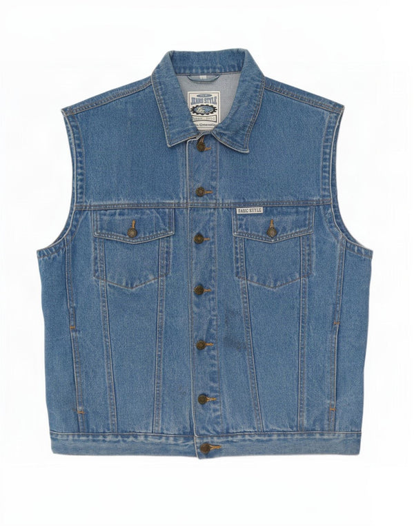 Marcel Clair Muška traper majica UK 40 Large Blue Cotton